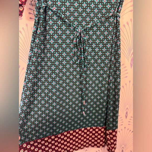 Liz Claiborne Blue Wrap Tie Front Dress 3/4 Cuffed Sleeves Women’s size Large - Picture 5 of 6